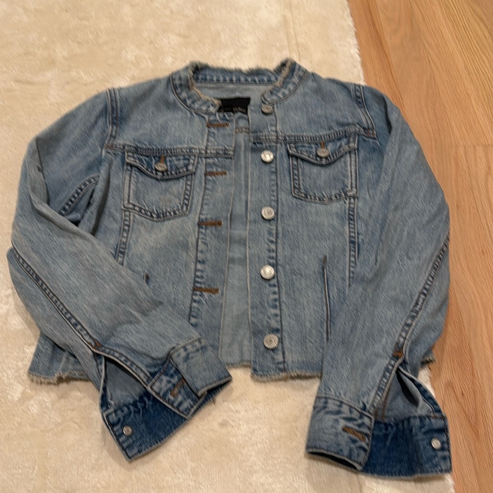 Banana Republic cropped denim jacket.